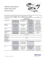 Selection Guide > Tektronix Logic Analyzers P6400 Series Probes