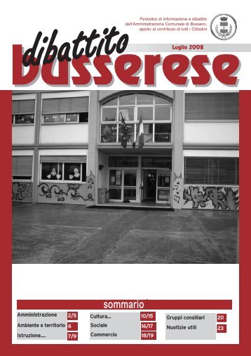 Luglio 2008 - Comune di Bussero