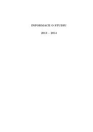 INFORMACE O STUDIU 2013 – 2014 - Přírodovědecká fakulta UJEP