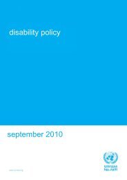 Disability Policy - Unrwa