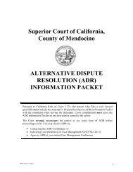 ADR - Superior Court, Mendocino