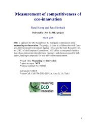 Measurement of competitiveness of eco-innovation - UNU-Merit