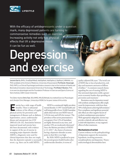 Depression and exercise - Informit