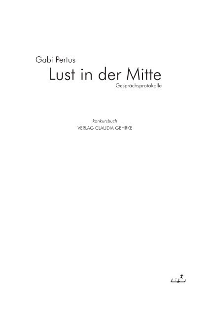Leseprobe 2 (pdf) - konkursbuch Verlag Claudia Gehrke