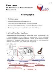 Metallographie - Lehrstuhl Metallische Werkstoffe