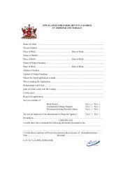 APPLICATION FOR ENROLMENT IN A SCHOOL - Trinidad & Tobago