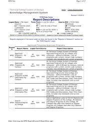 Report Descriptions - Oconee Fall Line Technical College