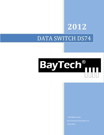 DS74 Manual.pdf - BayTech