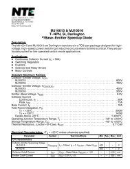 MJ10015 & MJ10016 TâNPN, Si, Darlington w/BaseâEmitter ...