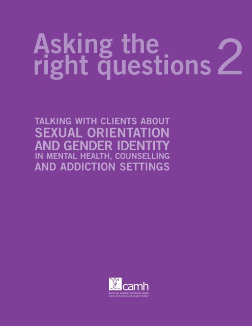 Asking the right questions 2 - Rainbow Health Ontario