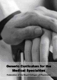 Generic Curriculum for the Medical Specialties Medical ... - JRCPTB a