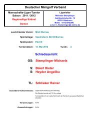 OS: Stemplinger Michaela S: Baierl Dieter S ... - MGC Ingolstadt