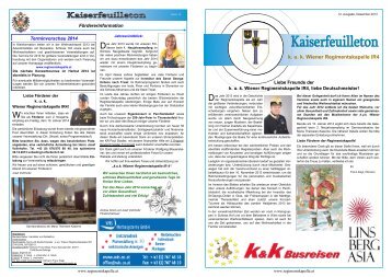 k. u. k. Wiener Regimentskapelle IR4 - bei der kuk Wiener ...