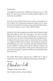 Dear Students - Maryland Institute College of Art