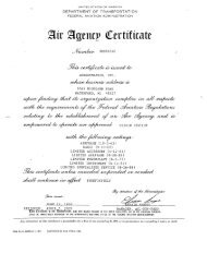 Part 145 FAA Repair Station Certificates