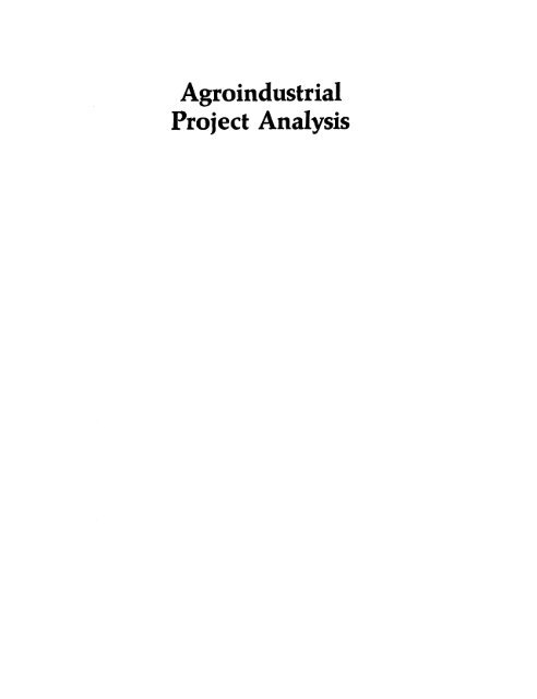 Agroindustrial project analysi