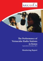 The Performance of Vernacular Radio Stations in Kenya - Ziviler ...