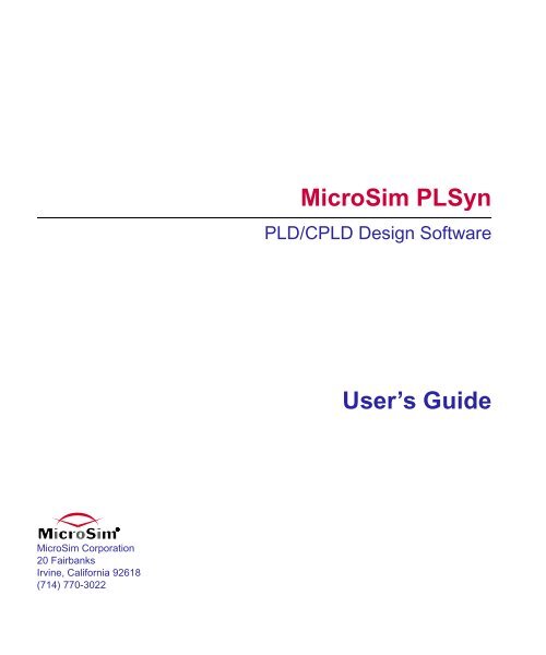 PLSyn User's Guide
