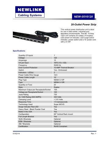 NEW-0516120 - Newlink Cabling Systems