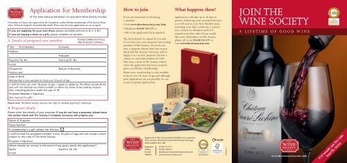 How to join The Wine Society