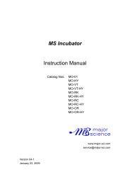 MS Incubator Instruction Manual