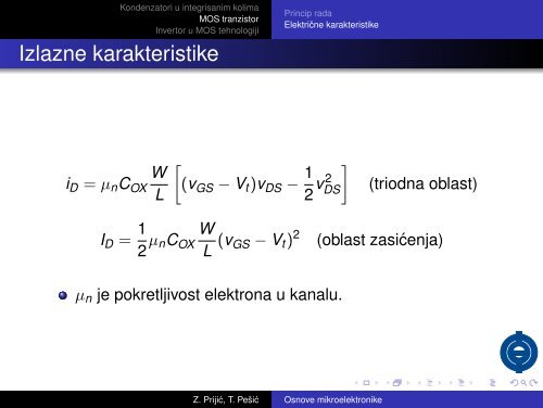 Osnove mikroelektronike - Elektronski fakultet Nis