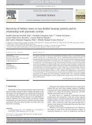 Reactivity of Nellore steers in two feedlot housing systems and its ...