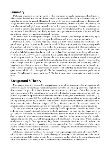 Introduction to Molecular Dynamics with GROMACS