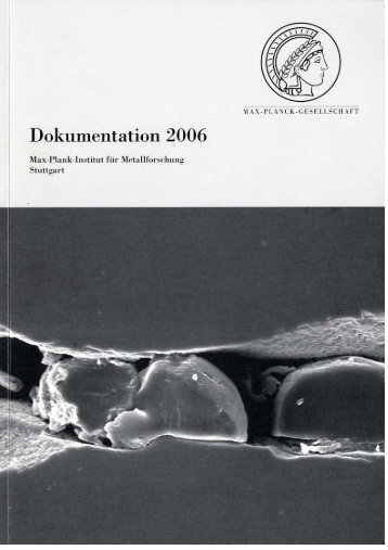 Dokumentation 2006 - Max-Planck-Institut für Festkörper - Max ...