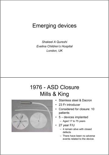 Emerging devices 1976 - ASD Closure Mills & King