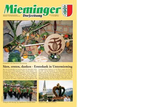 Mieminger Dorfzeitung Oktober 2010 - Gemeinde Mieming - Land Tirol