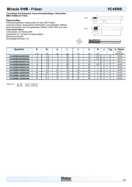 Weber Normalien Katalog V1.0