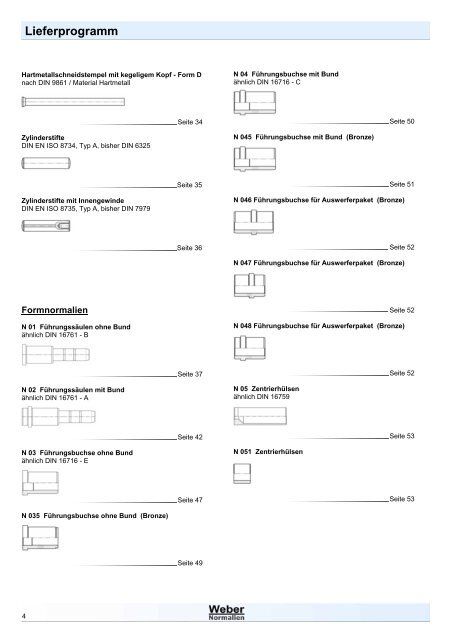 Weber Normalien Katalog V1.0