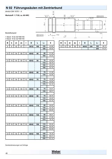 Weber Normalien Katalog V1.0