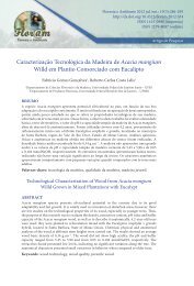 Caracterização Tecnológica da Madeira de Acacia ... - Floram