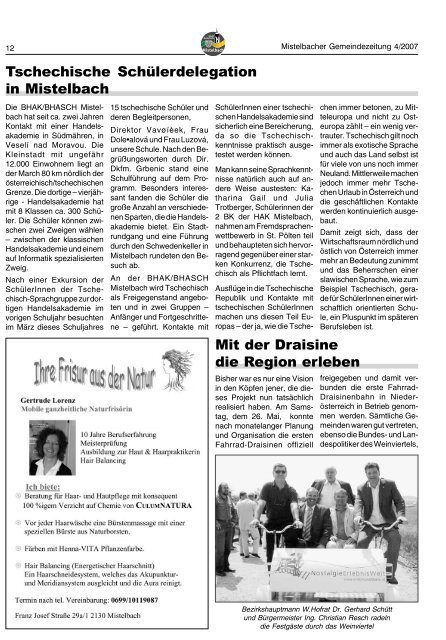 Gemeindezeitung 2007/4 - Mistelbach