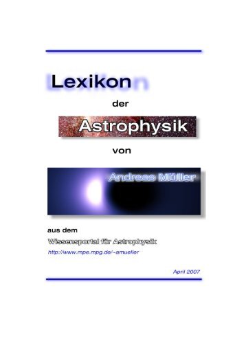 Lexikon der Astrophysik S - Wissenschaft Online