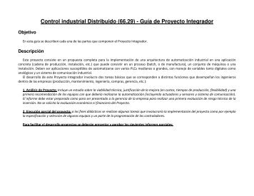 Control industrial Distribuido (66.29) - GuÃ­a de Proyecto Integrador