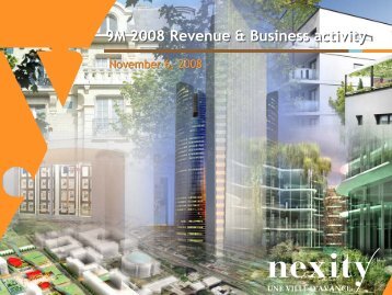 9M 2008 Revenue & Business activity - Nexity