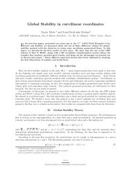 Global Stability in curvilinear coordinates - Jean-Christophe Robinet