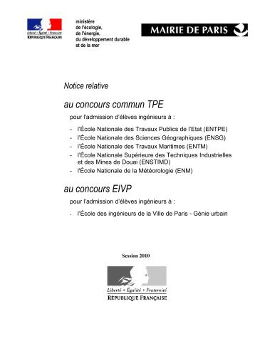 au concours commun TPE - Ecole Nationale de la Météorologie