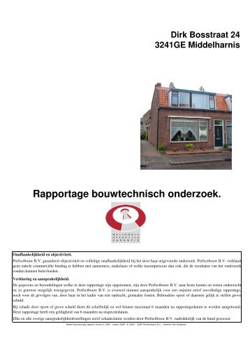 Rapportage bouwtechnisch onderzoek. - Webkey