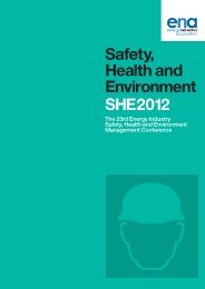 Safety, Health and Environment SHE2012 - Energy Networks ...