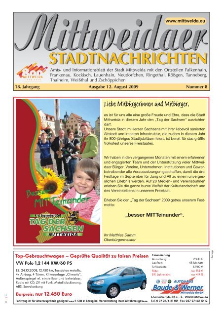 STADTNACHRICHTEN STADTNACHRICHTEN - Mittweida