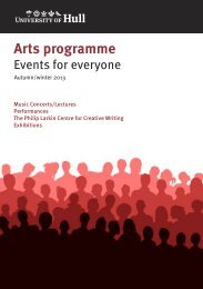 Arts programme autumn 2013 - University of Hull