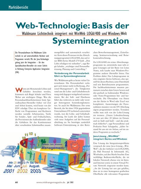 Der Weg zum Echtzeit- Data-Warehouse - Midrange Magazin