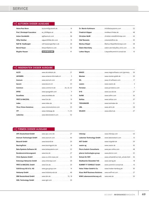 schwerpunkt - Midrange Magazin