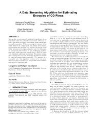A Data Streaming Algorithm for Estimating Entropies of OD Flows