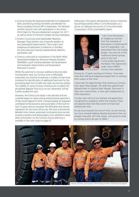 Minmetals Resources Limited 2011 Sustainability Report (PDF)