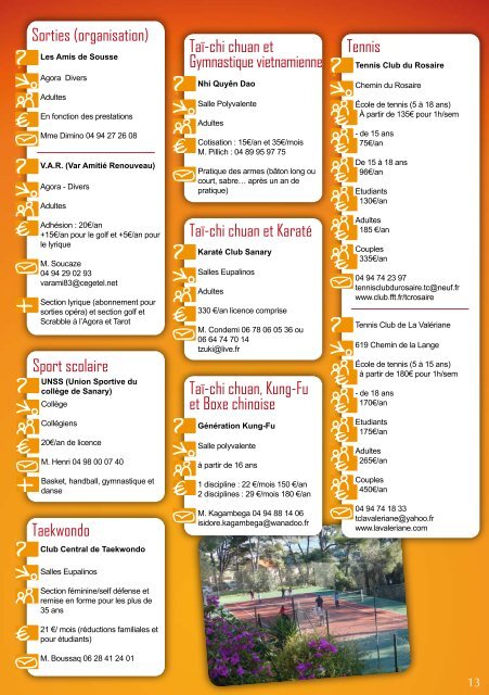 Programme des activitÃ©s culturelles 2010-2011 - Sanary-sur-Mer